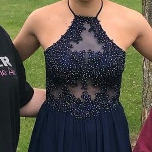 Navy Blue prom dress